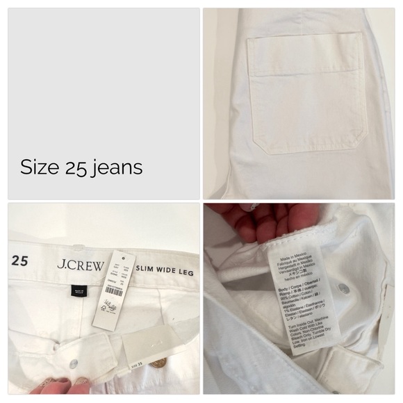 J. Crew Sailor slim wide-leg jean in white • multiple sizes • BX940 - Picture 11 of 11